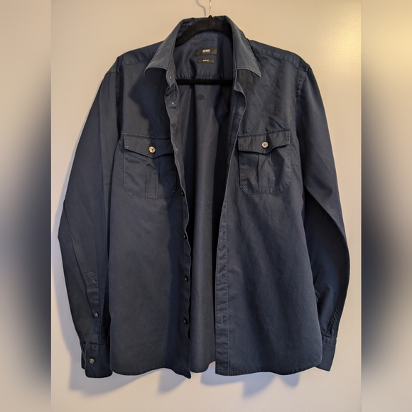 Hugo Boss Navy Shirt - Picture 5 of 9